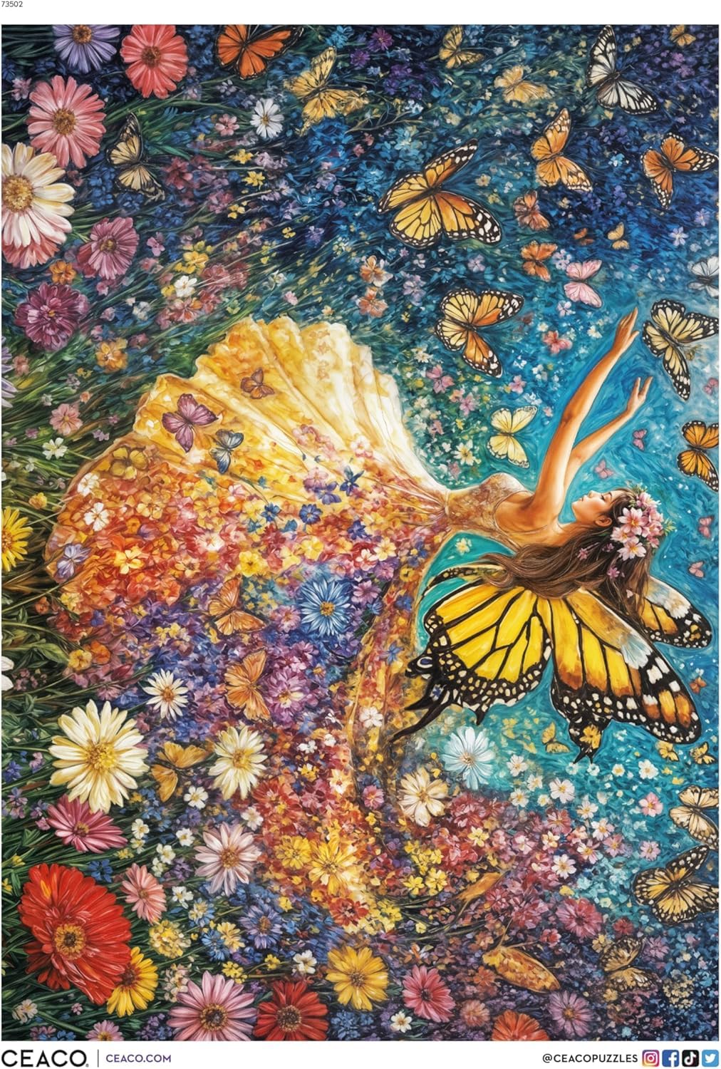 Amazon.com: Ceaco - JK Stewart - Lady Butterfly - 500 Piece Jigsaw